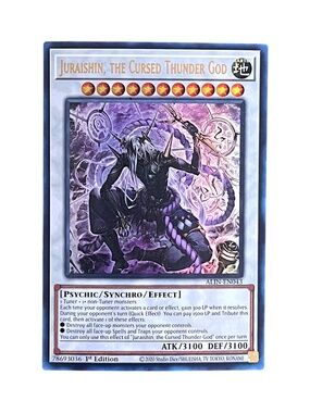 YuGiOh! Juraishin, the Cursed Thunder God - ALIN-EN043 Ultra Rare 1st Edition NM